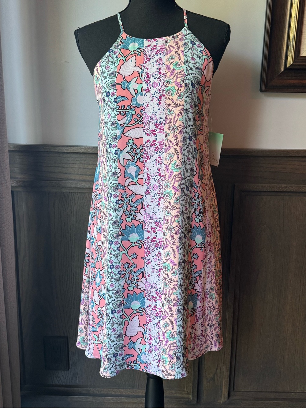 Decree Pink Multi Floral Halter Sundress medium
NWT